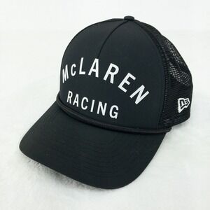New Era McLaren Foruma 1 Team Racing Hat Mens OS Black Trucker Snapback Mesh Cap